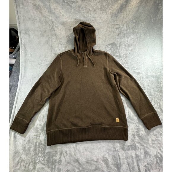 GH Bass and Co Mens Xlarge Brown pullover hoodie Fleece Sweatshirt - Picture 5 of 16